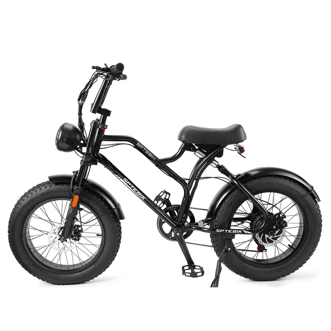 自転車 レトロ調 ファットバイク 20インチ 極太タイヤ シマノ7段変速 前後ディスクブレーキ 山登り 街乗り アウトドア キャンプ
