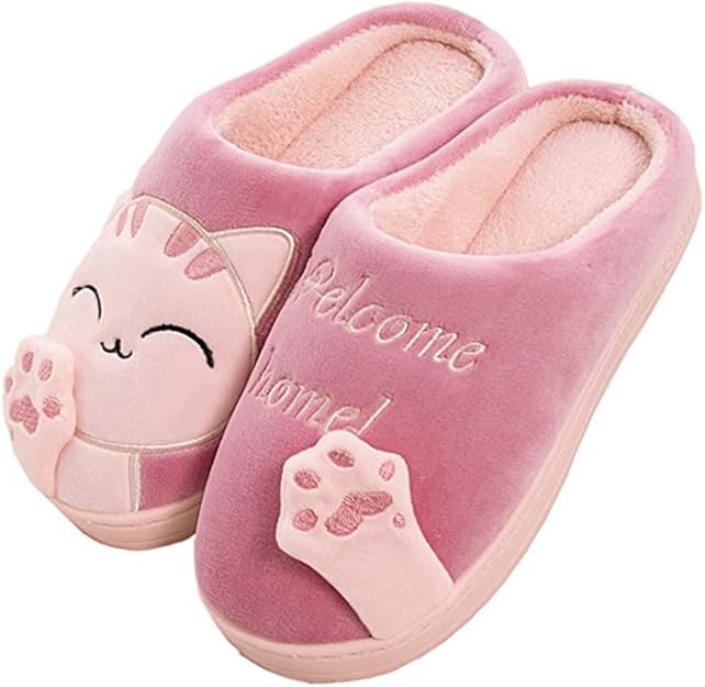 スリッパ静かなインテリアかわいい猫の家族の子供カップルルームの靴