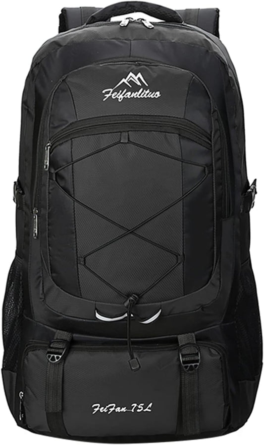 [RaoRanDang] 登山リュック 防水軽量耐久性75L大容量ハイキングバックパックハイキング、旅行、登山、キャンプアウトドア、釣りに適しています