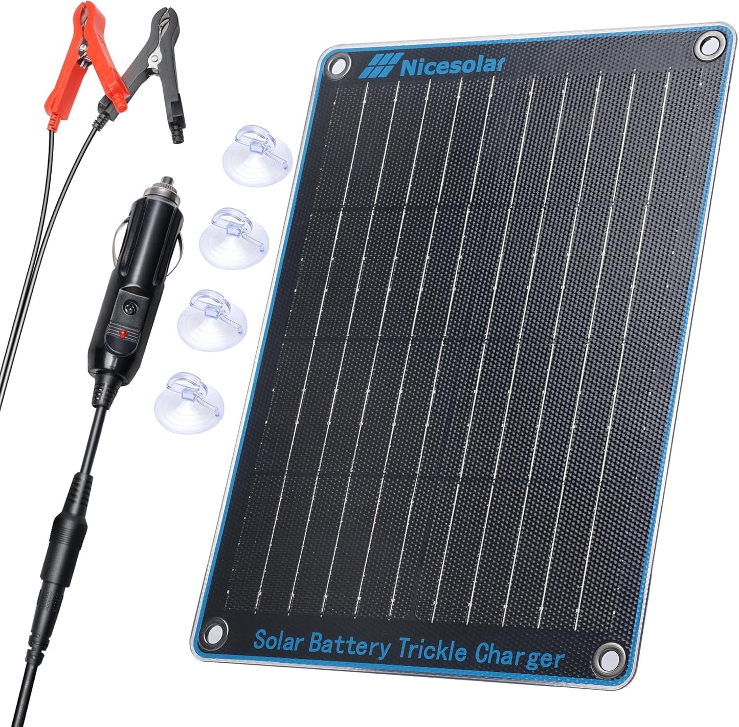 Nicesolar 20W 12V の太陽電池パネル車の電池のトリクルの充電器及び維持装置は車の自動車オートバイのオートバイ