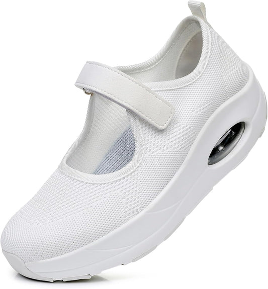 [Git-up] レディース アーチサポート 調整可能 ウォーキングシューズ オーソペディックスニーカー ワイド幅 幅広つま先 滑り止め設計 通気性 看護師 立ち仕事向け 足底筋膜炎 偏平足対応