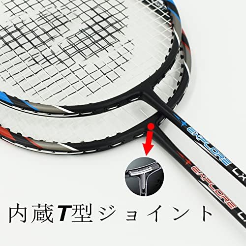 Senston 2本組みバドミントンラケットセットカーボンファイバーバドミントンラケット-1つのキャリングバッグが含まれています