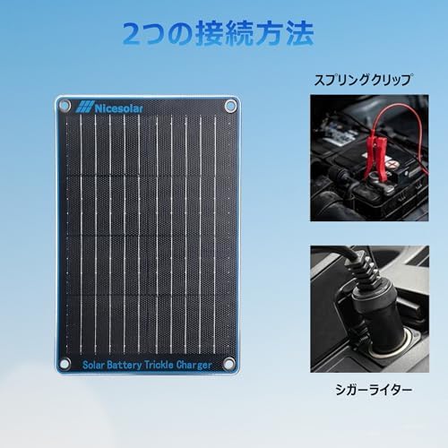 Nicesolar 20W 12V の太陽電池パネル車の電池のトリクルの充電器及び維持装置は車の自動車オートバイのオートバイ