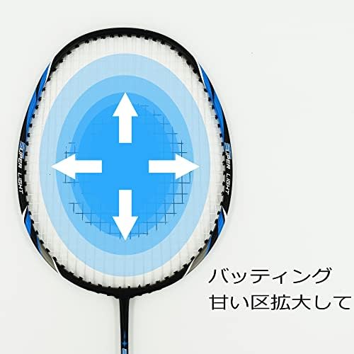 Senston 2本組みバドミントンラケットセットカーボンファイバーバドミントンラケット-1つのキャリングバッグが含まれています