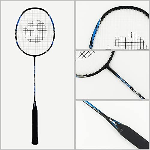Senston 2本組みバドミントンラケットセットカーボンファイバーバドミントンラケット-1つのキャリングバッグが含まれています