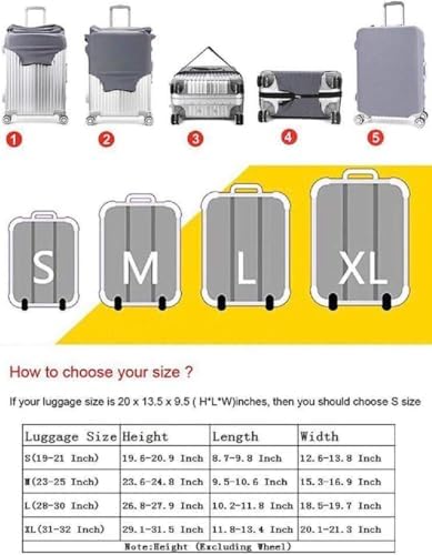 [GOXUNYUAN] スーツケースカバー キャリーカバー luggage cover suitcase 伸縮 洗濯可 傷防止