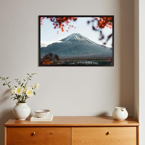 Giftgarden ポスター フレーム 額縁 400x500mm フィット サイズ フォト 写真 大きい 額 ナチュラル 壁 掛け 1枚