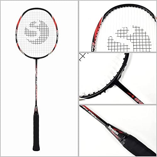 Senston 2本組みバドミントンラケットセットカーボンファイバーバドミントンラケット-1つのキャリングバッグが含まれています