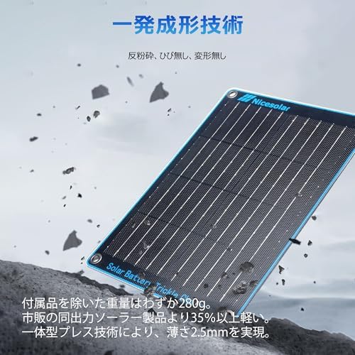 Nicesolar 20W 12V の太陽電池パネル車の電池のトリクルの充電器及び維持装置は車の自動車オートバイのオートバイ