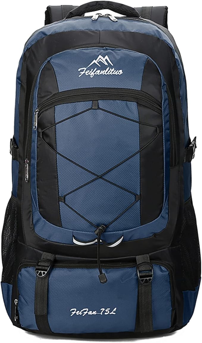 [RaoRanDang] 登山リュック 防水軽量耐久性75L大容量ハイキングバックパックハイキング、旅行、登山、キャンプアウトドア、釣りに適しています