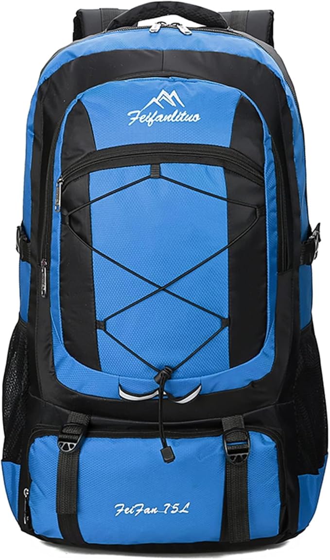 [RaoRanDang] 登山リュック 防水軽量耐久性75L大容量ハイキングバックパックハイキング、旅行、登山、キャンプアウトドア、釣りに適しています