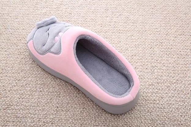 [Cliont] スリッパ静かなインテリアかわいい猫の家族の子供カップルルームの靴