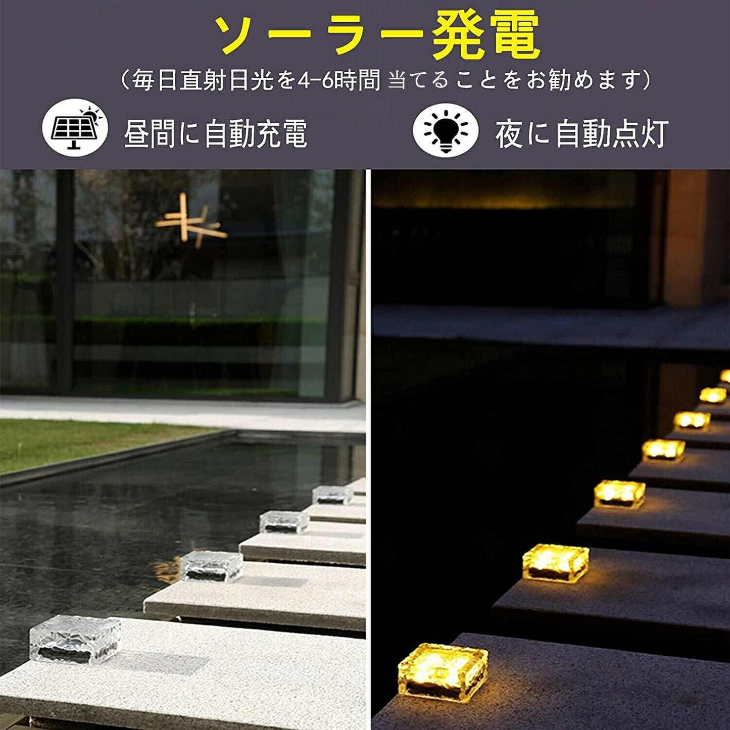 ソーラーライト ガーデンライト ４個セット 太陽光パネル充電 埋め込み式 暖色系 電球色 高輝度 IP68防水 自動点灯/消灯 屋外 景観照明 電気代不要 玄関先/庭/芝生/車道/歩道(ホワイト/電球色)1 LED